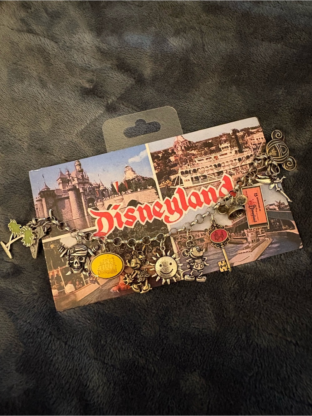 VINTAGE Disney California Adventure Charm Bracelet Retro Poster Backing NWT